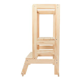 Houten leertoren / keukenhulp - bruin - 5