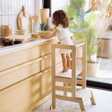 Houten leertoren / keukenhulp - bruin - 2