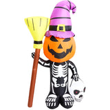 Opblaasbare Halloween decoratie pompoen skelet - 3