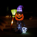 Opblaasbare Halloween decoratie pompoen skelet - 2