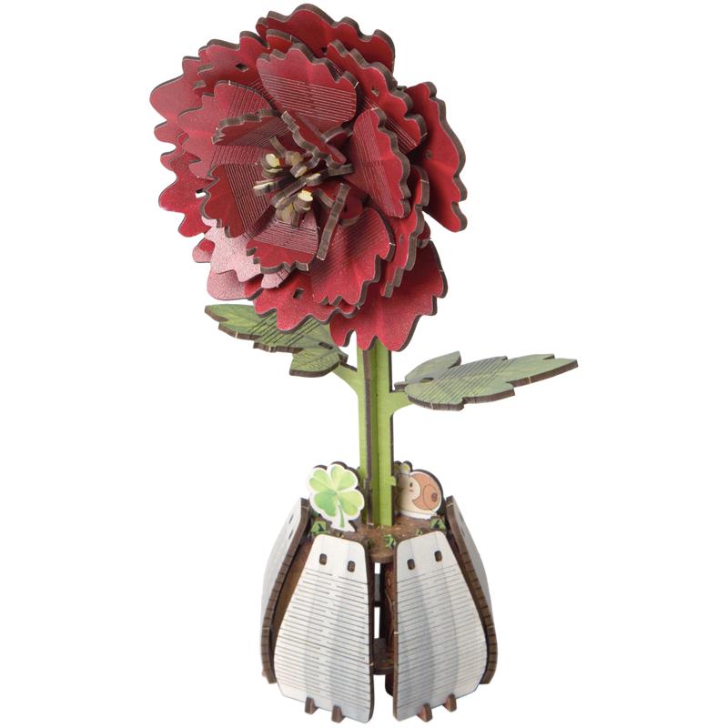 Houten 3D bloemenpuzzelset - 9