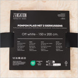 Pom Pom Fur plaid met kussens - crème-wit - 11