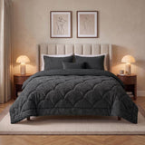 Lazy all-in-one dekbed Teddy fur - antraciet - 1