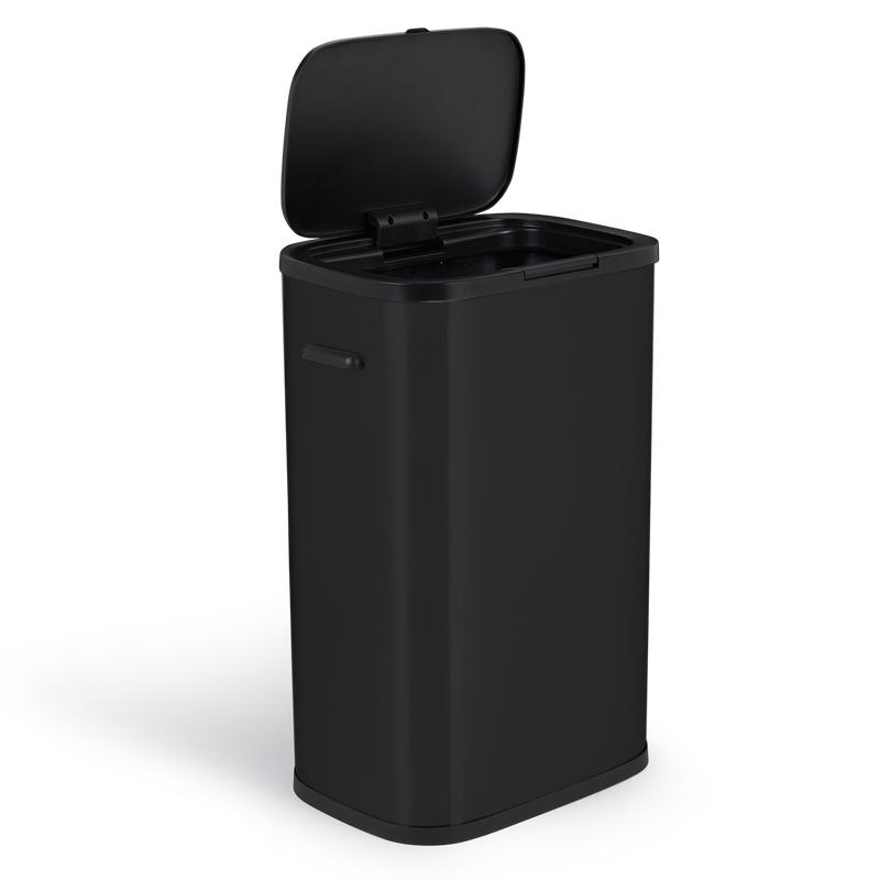 Prullenbak met drukdeksel - 60 liter - zwart - 3