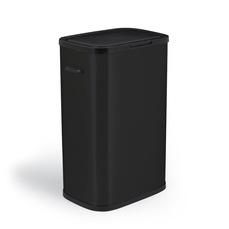 Prullenbak met drukdeksel - 60 liter - zwart - 2