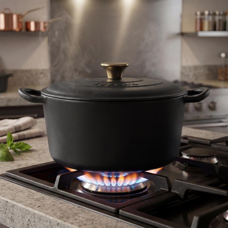 Gietijzeren braadpan - zwart - 1