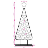 Metalen kerstboom - zwart - 3