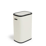 Prullenbak met drukdeksel - 60 liter - crème-wit - 2