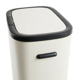 Prullenbak met drukdeksel - 60 liter - crème-wit - 3