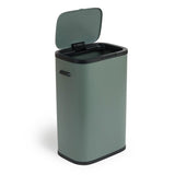 Prullenbak met drukdeksel - 60 liter - donkergroen - 6