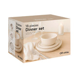 Serviesset - mat crème-wit - 8
