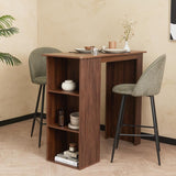 Bartafel met opbergvakken - walnootlook - 4