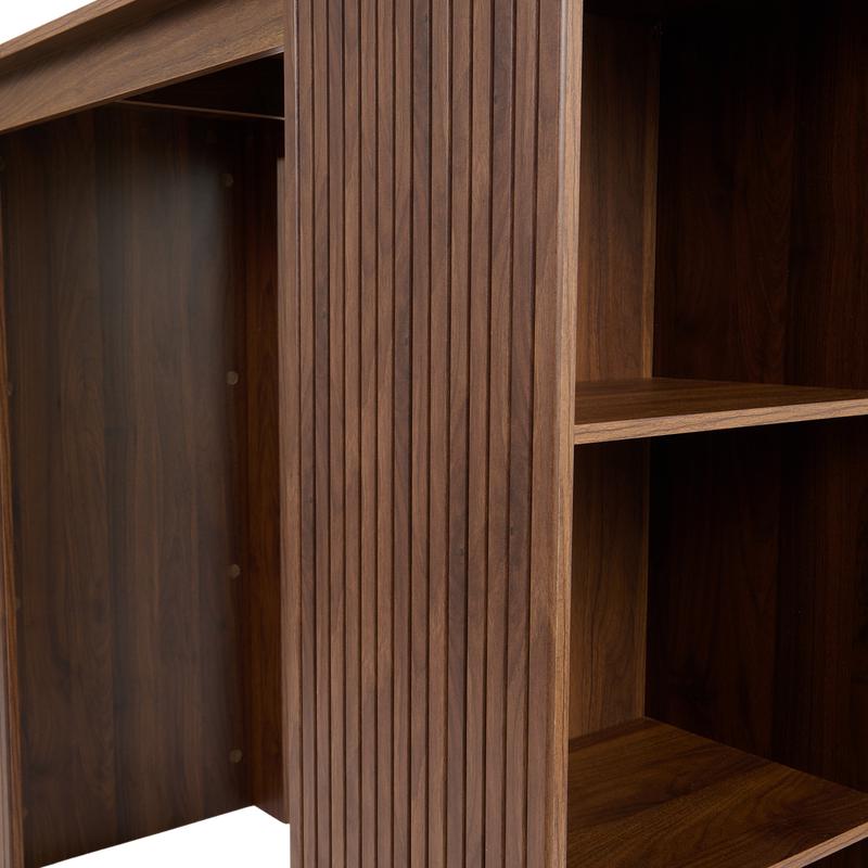 Bartafel met opbergvakken - walnootlook - 7