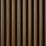 Akoestische wandpanelen met halfronde latjes - walnoot - 8