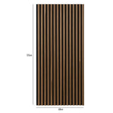 Akoestische wandpanelen met halfronde latjes - walnoot - 9
