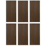 Akoestische wandpanelen met halfronde latjes - walnoot - 4