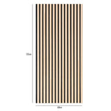 Akoestische wandpanelen met halfronde latjes - licht eiken - 9