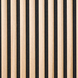 Akoestische wandpanelen met halfronde latjes - licht eiken - 8
