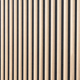 Akoestische wandpanelen met halfronde latjes - licht eiken - 6