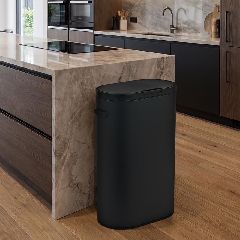 Prullenbak 60 liter ovaal – zwart - 1