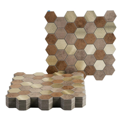 Zelfklevende wandtegels hexagon 16 stuks - 2