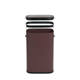 Prullenbak met drukdeksel - 60 liter - bordeauxrood - 8