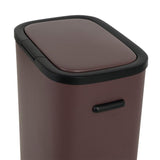 Prullenbak met drukdeksel - 60 liter - bordeauxrood - 6